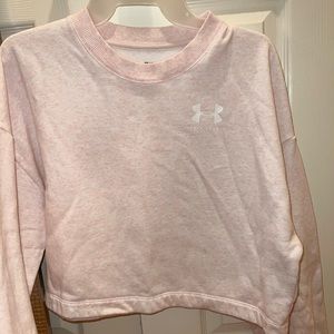 Baby pink under armour slightly cropped sweater🌸😚